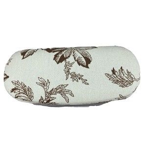 Laura Ashley Fabric Fern Leaves Clamshell Hard Eyeglasses Sunglasses Case